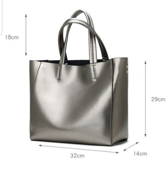 Chic Faux Leather Tote Bag***1 BLACK LEFT!!*** - Picture 5 of 7